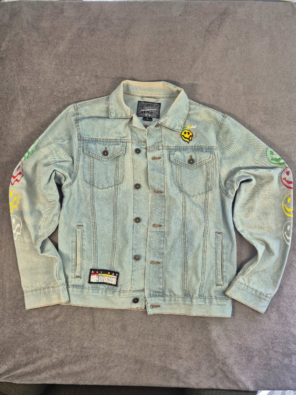 Brooklyn Cloth Mfg Co Trucker Jacket "All Day" Light Blue Wash Denim - Large